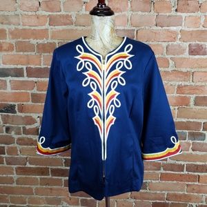 Bob Macke Wearable Art Zippered Top or Jacket M